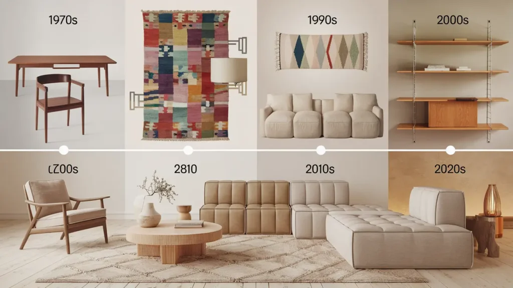 Nordic interior design over time and historical